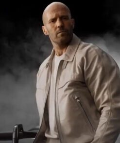 Fast X Jason Statham White Leather Jacket