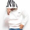 Mens Casual Plush White Catch Hoodie