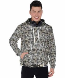 Adult Unisex Skull Print Hoodie