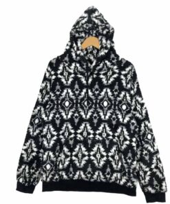 Vintage Aztec Design Fleece Hoodie