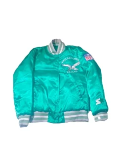90’s Philadelphia Eagles Green Bomber Jacket