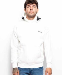 Mens Casual Plush White Catch Hoodie