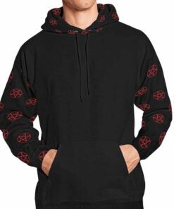 Goth Baphomet Mens Blend Satanic Hoodie