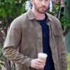 Chris Evans Ghosted Brown Jacket