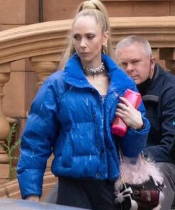 Ted Lasso S03 Keeley Jones Blue Puffer Jacket