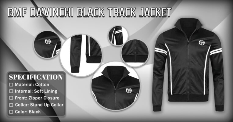 BMF Da&rsquo;Vinchi Black Track Jacket