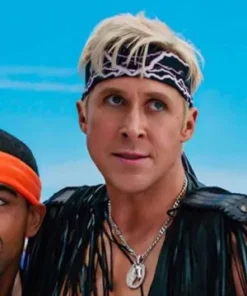 Barbie 2023 Ryan Gosling Leather Vest side pose