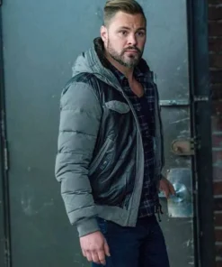 Chicago P.D Patrick John Flueger Hooded Leather Jacket