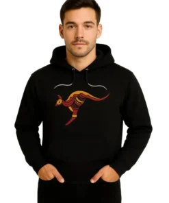 Colorful Kangaroo Design Pullover Hoodie