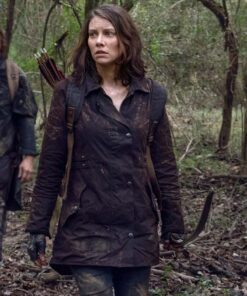 The Walking Dead Maggie Rhee Brown Coat