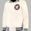 Houston Astros Star Cream Zipper Starter Jacket