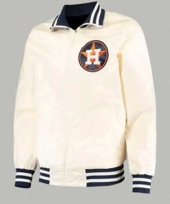 Houston Astros Star Cream Zipper Starter Jacket