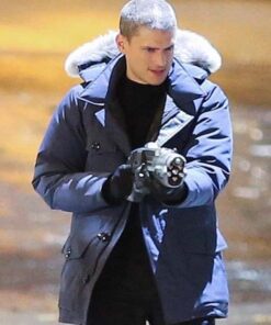 The Flash Captain Cold Blue Fur Collar Hooded Coat