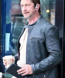 Gerard Butler Biker Leather Jacket