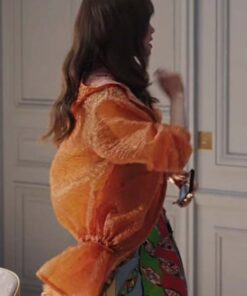 Emily In Paris S03 Lily Collins Orange Jacket