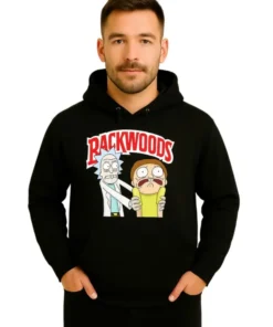 Backwoods Rick and Morty Black Hoodie