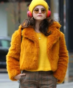 Only Murders in the Building Selena Gomez Fur Jacket