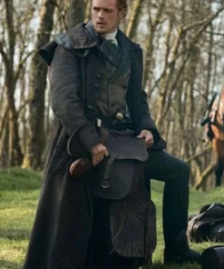 Outlander S05 Jamie Fraser Grey Trench Coat