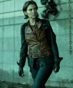 The Walking Dead City Maggie Rhee Leather Vest