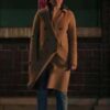 A Good Person Florence Pugh Brown Coat