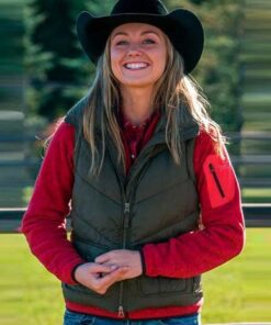 Amy Fleming Heartland Green Puffer Vest