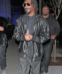 Snoop Dogg Black Leather Jacket