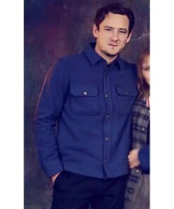 The Starling Girl 2023 Lewis Pullman Blue Jacket