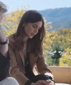 Windfall Lily Collins Brown Coat