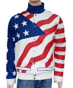 American Flag Leather Jacket Vanilla Ice