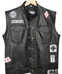 Deacon St. John Days Gone Black Leather Vest