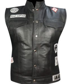 Deacon St. John Days Gone Black Leather Vest
