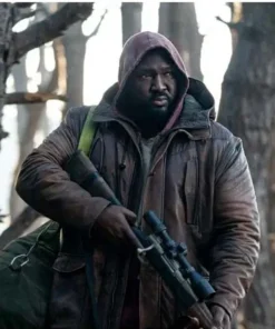 Nonso Anozie Sweet Tooth Leather Coat (back)