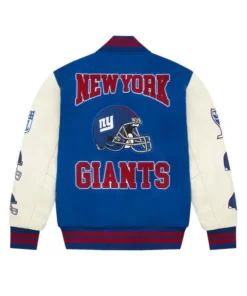 OVO New York Giants Varsity Jacket back