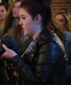 Snapshot of Love Adrian Summer Leather Jacke back pose