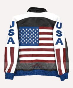 American Flag Vintage Leather Jacket