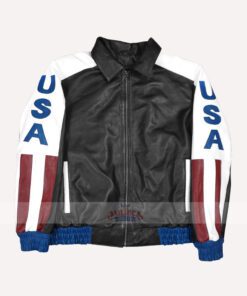American Flag Vintage Leather Jacket