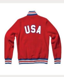United States Red Letterman Jacket