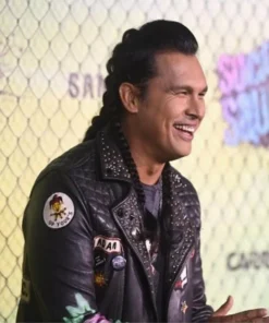Adam Beach Suicide Squad Slipknot Biker Jacket back