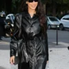 Bella Hadid Leather Trench Coat
