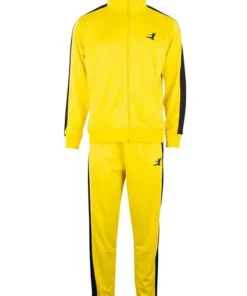Yellow Billy Lo Game Of Death Bruce Lee Tracksuit with side stripes from America Jackets.