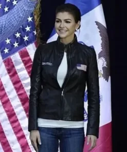 Casey Desantis Black Leather Jacket