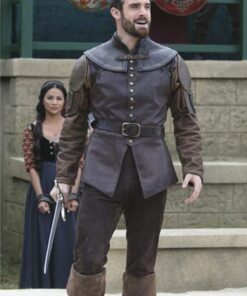 Joshua Sasse Galavant Brown Vest