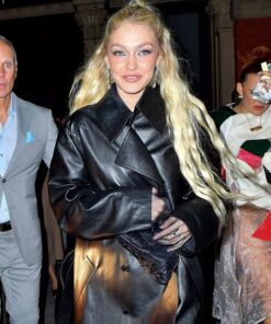 Met Gala 2023 Gigi Hadid Leather Coat