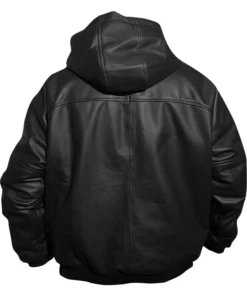 Power Book II Ghost S02 Lorenzo Tejada Hooded Leather Jacket back