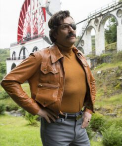 Julian Barratt Mindhorn Leather Jacket
