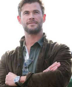 Extraction 2 Chris Hemsworth Brown Leather Jacket