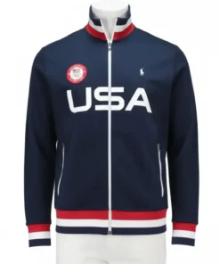 US Olympic Team track jacket for men. Red white blue Team USA jacket to Buy Team USA track jacket online.