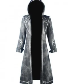 Dishonored Corvo Attano Black Leather Hooded Coat