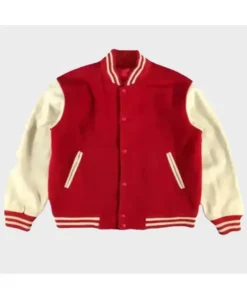 XO, Kitty 2023 Anna Cathcart Varsity Jacket back pose