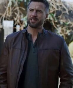 The Wedding Cottage Evan Stanford Brown Leather Jacket